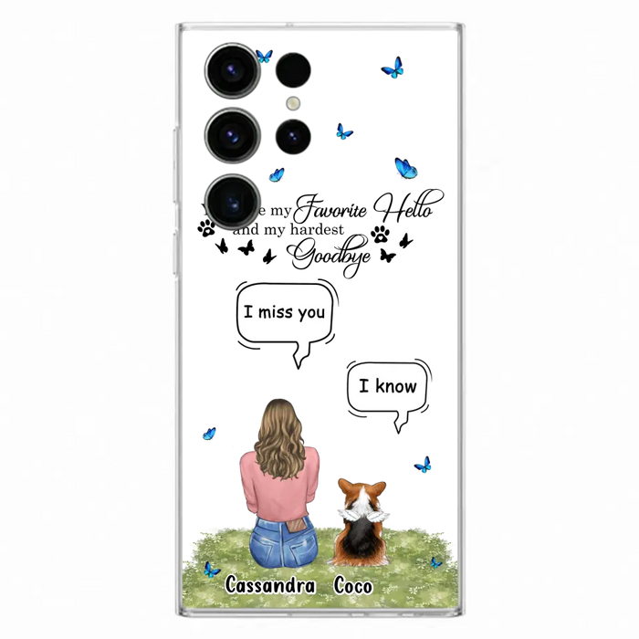 Personalized Pet Phone Case - Upto 4 Pets - Mother's Day Gift Idea For Couple/Dog/Cat Lover - You Were My Favorite Hello - Case For iPhone/Samsung