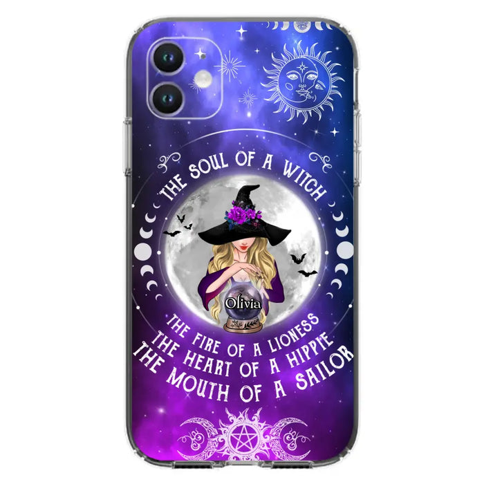 Personalized Witch Phone Case - Halloween Gift Idea For Witch Lovers - The Soul Of A Witch - Case For iPhone/Samsung