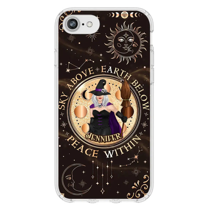 Custom Personalized Witch Phone Case - Halloween Gift Idea For Girl - Wiccan Decor/Pagan Decor - As Above So Below - Cases For iPhone And Samsung