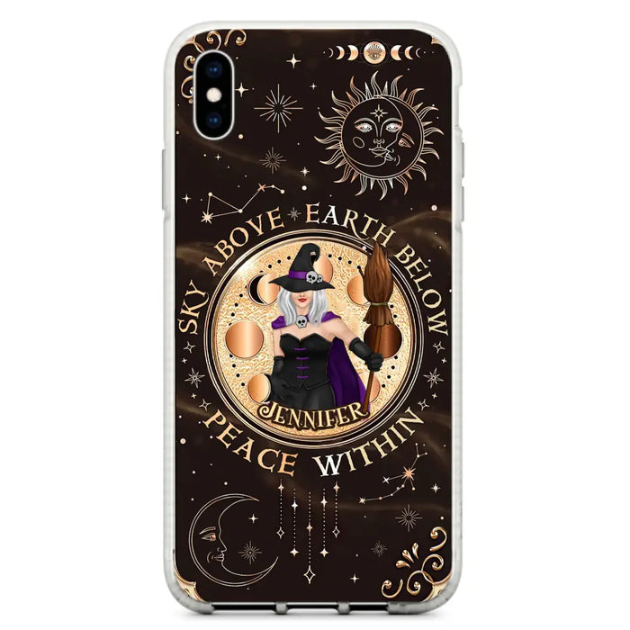 Custom Personalized Witch Phone Case - Halloween Gift Idea For Girl - Wiccan Decor/Pagan Decor - As Above So Below - Cases For iPhone And Samsung