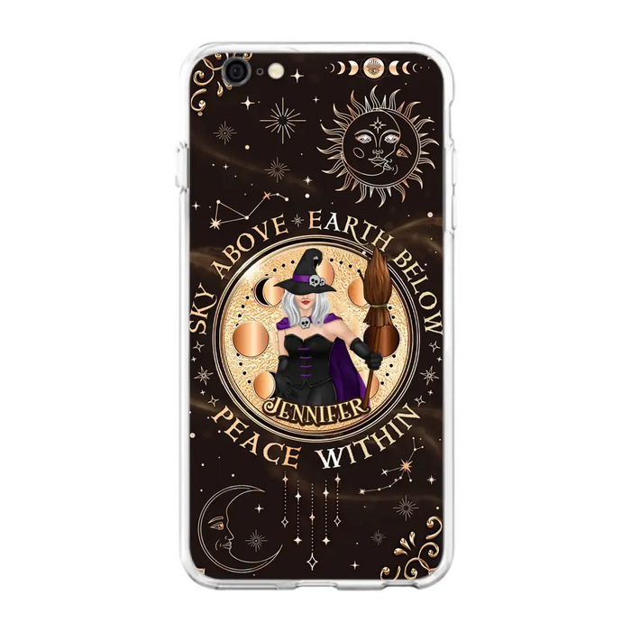 Custom Personalized Witch Phone Case - Halloween Gift Idea For Girl - Wiccan Decor/Pagan Decor - As Above So Below - Cases For iPhone And Samsung