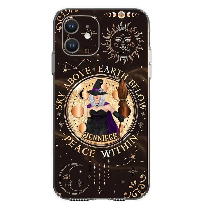 Custom Personalized Witch Phone Case - Halloween Gift Idea For Girl - Wiccan Decor/Pagan Decor - As Above So Below - Cases For iPhone And Samsung