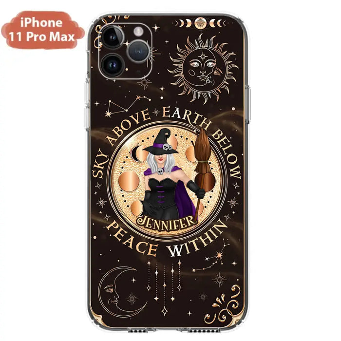 Custom Personalized Witch Phone Case - Halloween Gift Idea For Girl - Wiccan Decor/Pagan Decor - As Above So Below - Cases For iPhone And Samsung