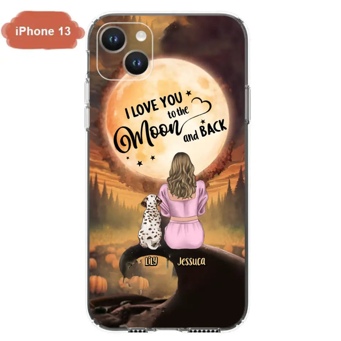 Personalized Memorial Pet Mom Phone Case - Gift Idea For Dog/Cat Owners - I Love You To The Moon And Back - Case For iPhone/Samsung