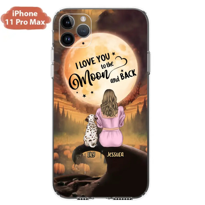 Personalized Memorial Pet Mom Phone Case - Gift Idea For Dog/Cat Owners - I Love You To The Moon And Back - Case For iPhone/Samsung