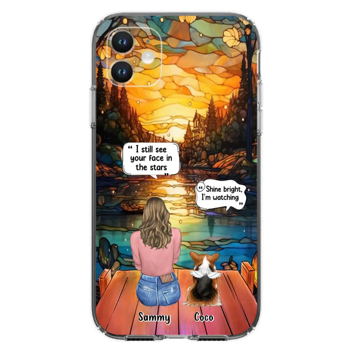 Personalized Memorial Pet Phone Case - Memorial Gift Idea For Dog/Cat/Rabbits Owners - I Still See Your Face In The Stars - Case For iPhone/Samsung