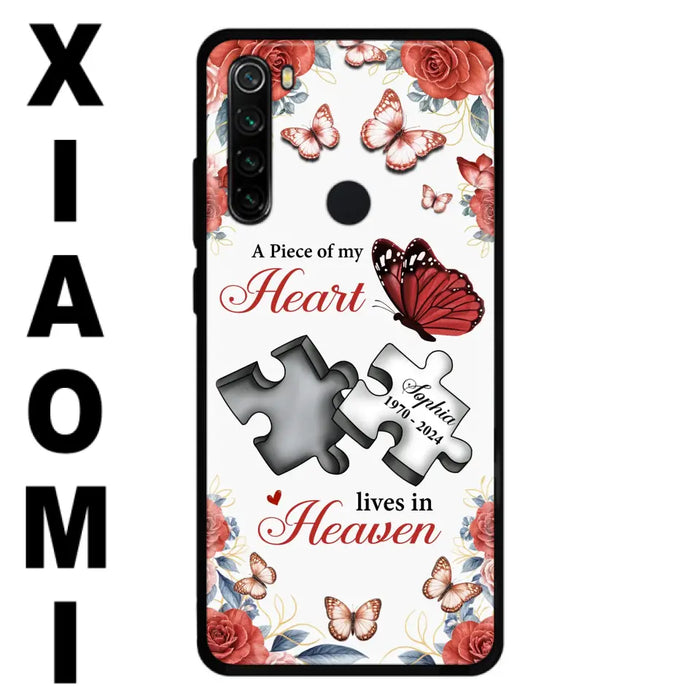 Custom Personalized Memorial Phone Case - Memorial Gift Idea - A Piece Of My Heart Lives In Heaven - Case for Xiaomi/Huawei/Oppo