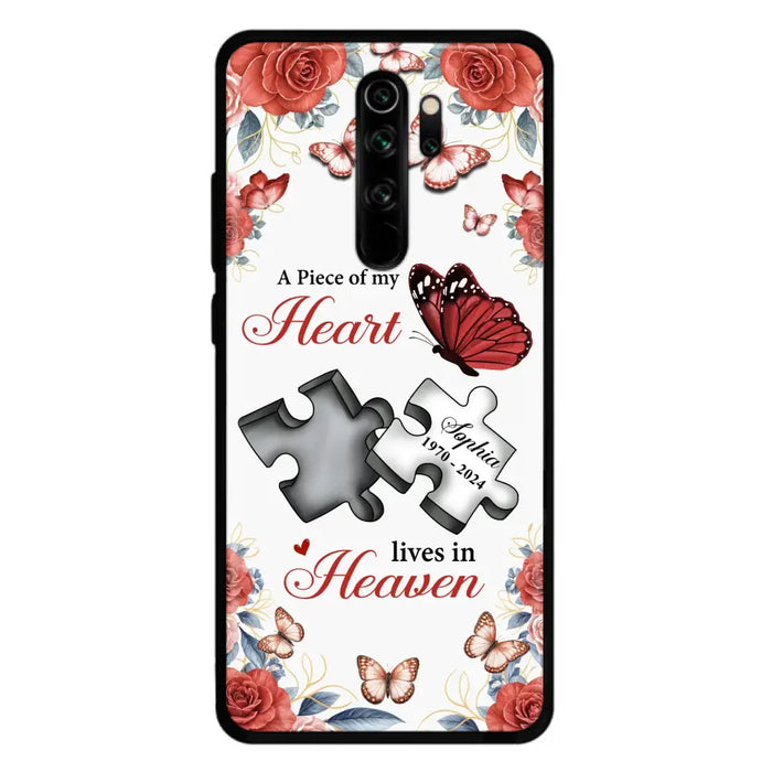 Custom Personalized Memorial Phone Case - Memorial Gift Idea - A Piece Of My Heart Lives In Heaven - Case for Xiaomi/Huawei/Oppo