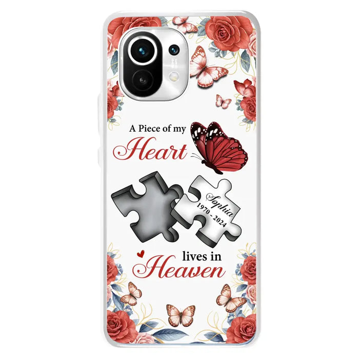 Custom Personalized Memorial Phone Case - Memorial Gift Idea - A Piece Of My Heart Lives In Heaven - Case for Xiaomi/Huawei/Oppo