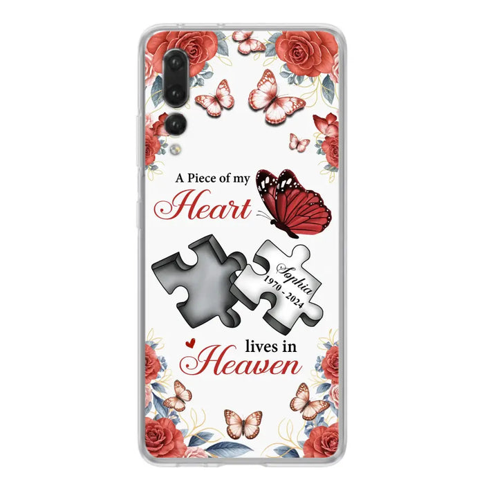 Custom Personalized Memorial Phone Case - Memorial Gift Idea - A Piece Of My Heart Lives In Heaven - Case for Xiaomi/Huawei/Oppo