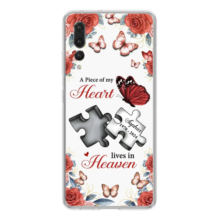 Custom Personalized Memorial Phone Case - Memorial Gift Idea - A Piece Of My Heart Lives In Heaven - Case for Xiaomi/Huawei/Oppo