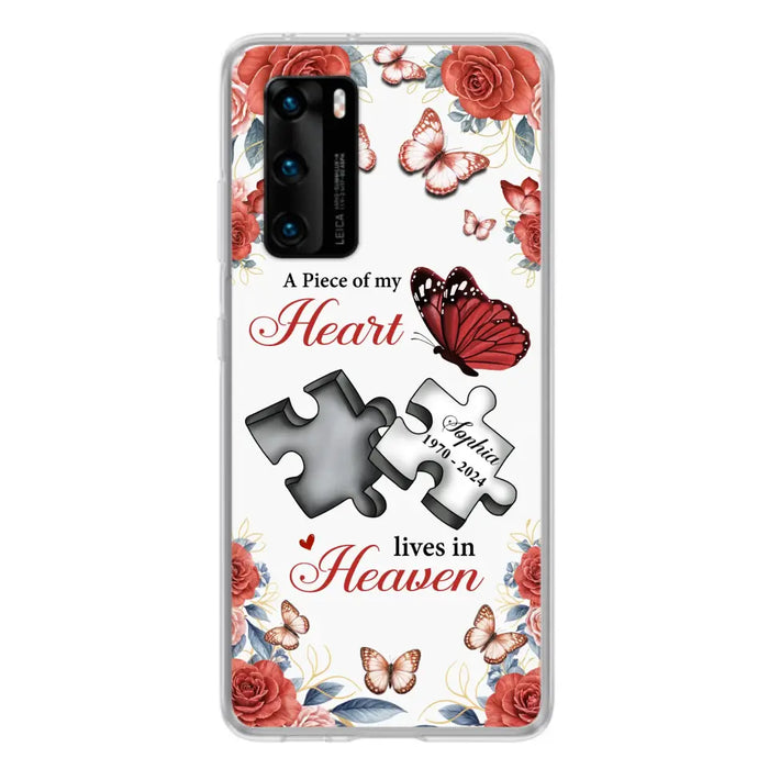 Custom Personalized Memorial Phone Case - Memorial Gift Idea - A Piece Of My Heart Lives In Heaven - Case for Xiaomi/Huawei/Oppo