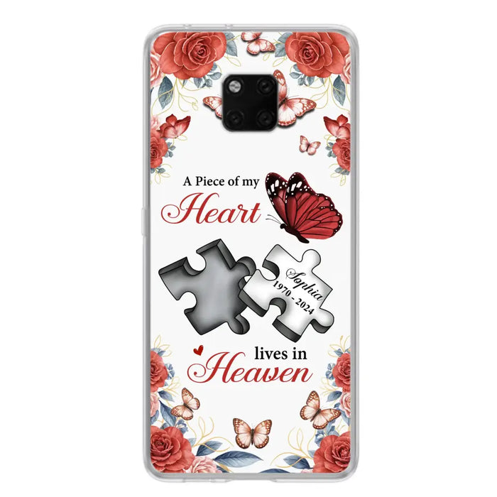 Custom Personalized Memorial Phone Case - Memorial Gift Idea - A Piece Of My Heart Lives In Heaven - Case for Xiaomi/Huawei/Oppo