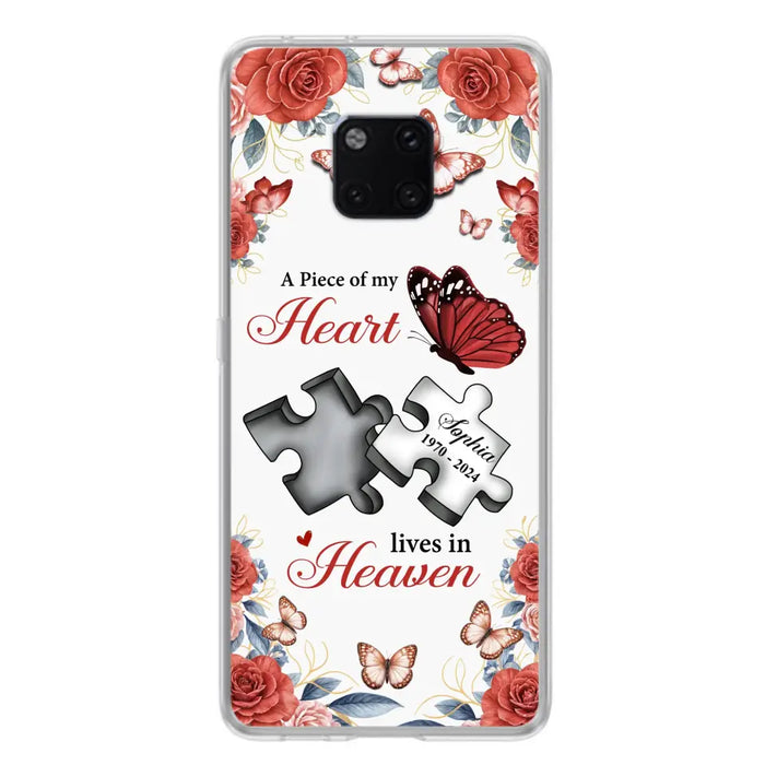 Custom Personalized Memorial Phone Case - Memorial Gift Idea - A Piece Of My Heart Lives In Heaven - Case for Xiaomi/Huawei/Oppo