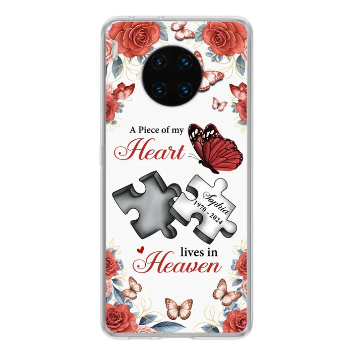 Custom Personalized Memorial Phone Case - Memorial Gift Idea - A Piece Of My Heart Lives In Heaven - Case for Xiaomi/Huawei/Oppo