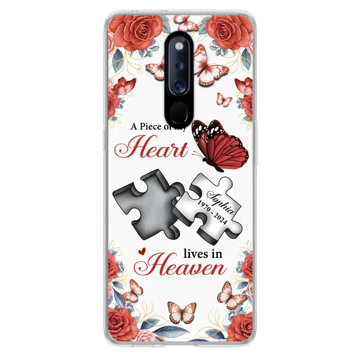 Custom Personalized Memorial Phone Case - Memorial Gift Idea - A Piece Of My Heart Lives In Heaven - Case for Xiaomi/Huawei/Oppo