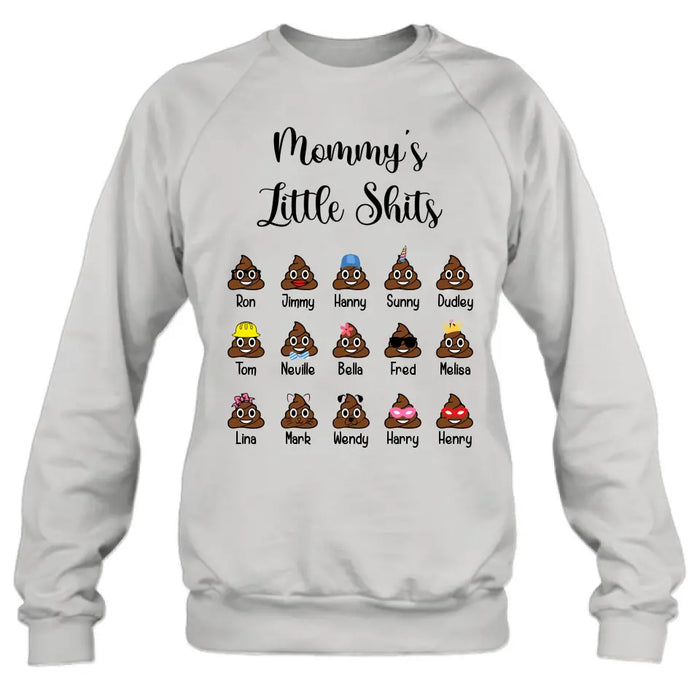 Custom Personalized Kids Shirt - Upto 15 Kids - Gift Idea For Father's Day/Mother's Day - Mommy's Little Shits