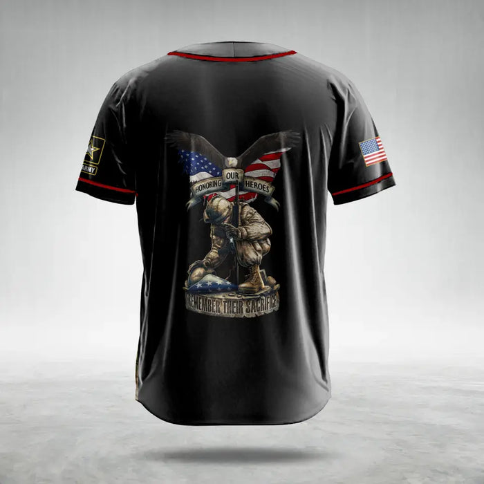 Custom Personalized Veteran AOP Baseball Jersey - Gift Idea For Veteran/Father's Day - Honoring Our Heroes