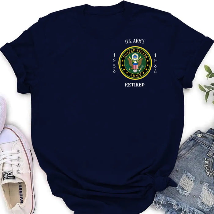 Custom Personalized Retired Veteran Shirt/Hoodie - Father's Day Gift Idea for Veteran