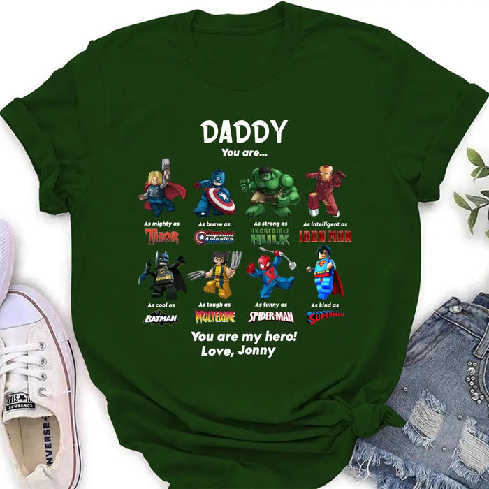 Custom Personalized Dad Shirt/Hoodie - Gift Idea for Father's Day - You Are My Hero