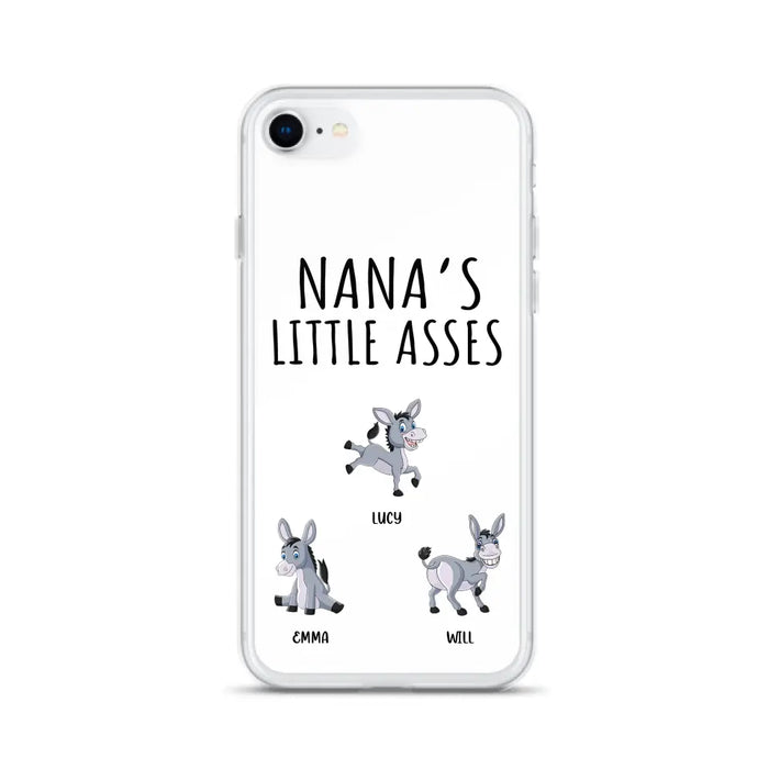 Custom Personalized Donkeys Phone Case - Gift Idea For Family/ Grandma/ Papa - Upto 12 Donkeys - Case For iPhone/ Samsung - Boss's Pain In The Asses