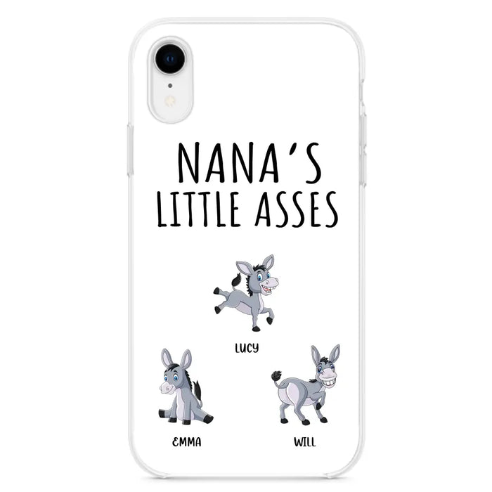 Custom Personalized Donkeys Phone Case - Gift Idea For Family/ Grandma/ Papa - Upto 12 Donkeys - Case For iPhone/ Samsung - Boss's Pain In The Asses