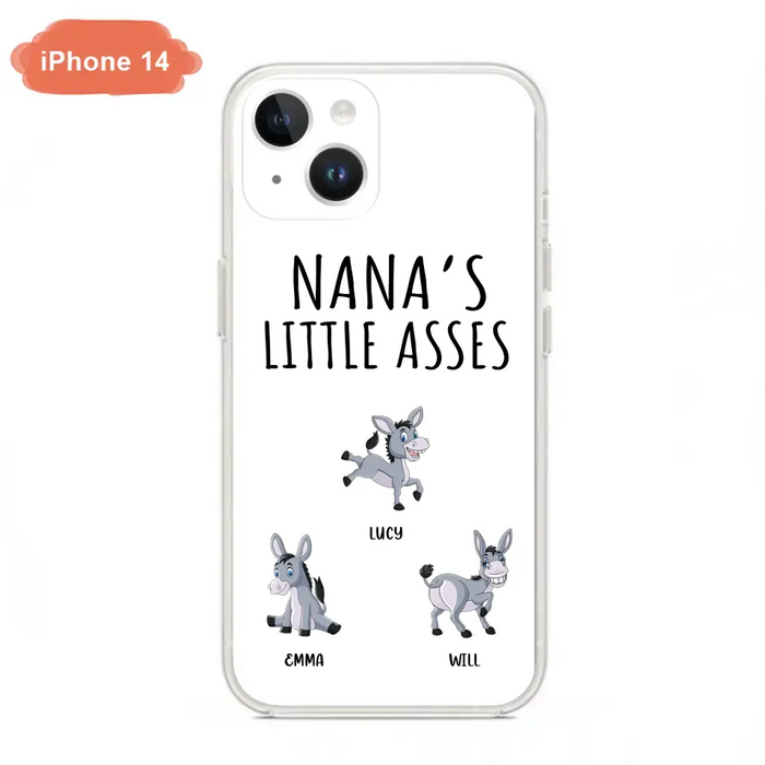 Custom Personalized Donkeys Phone Case - Gift Idea For Family/ Grandma/ Papa - Upto 12 Donkeys - Case For iPhone/ Samsung - Boss's Pain In The Asses