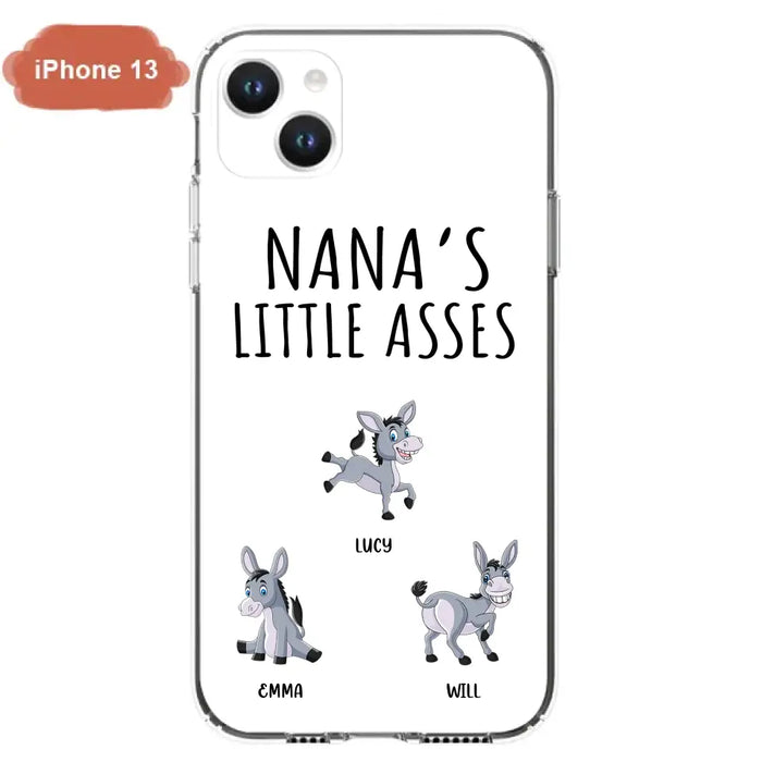 Custom Personalized Donkeys Phone Case - Gift Idea For Family/ Grandma/ Papa - Upto 12 Donkeys - Case For iPhone/ Samsung - Boss's Pain In The Asses