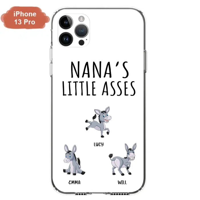 Custom Personalized Donkeys Phone Case - Gift Idea For Family/ Grandma/ Papa - Upto 12 Donkeys - Case For iPhone/ Samsung - Boss's Pain In The Asses