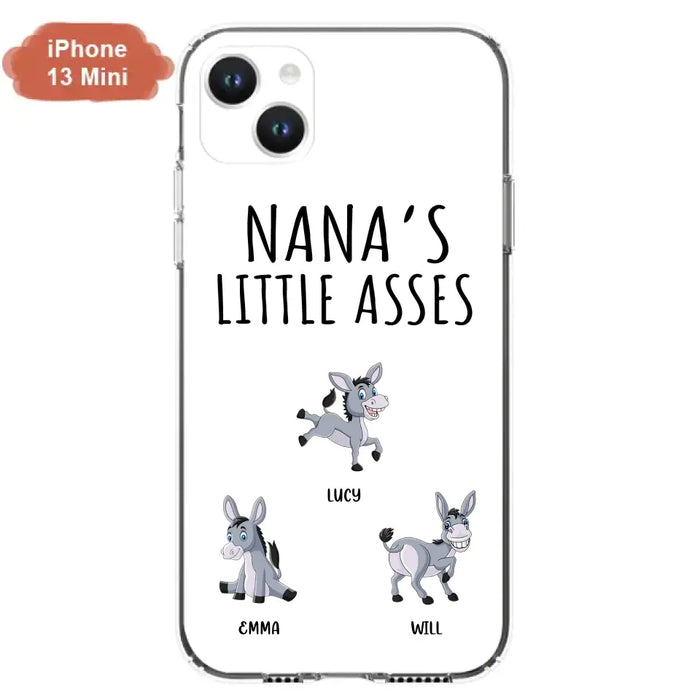 Custom Personalized Donkeys Phone Case - Gift Idea For Family/ Grandma/ Papa - Upto 12 Donkeys - Case For iPhone/ Samsung - Boss's Pain In The Asses