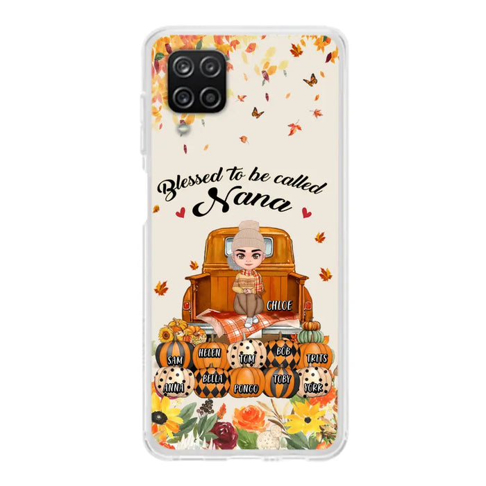 Custom Personalized Grandma Autumn Phone Case - Gift Idea For Grandma - Upto 10 Kids -  Case For iPhone/Samsung - Blessed To Be Called Nana