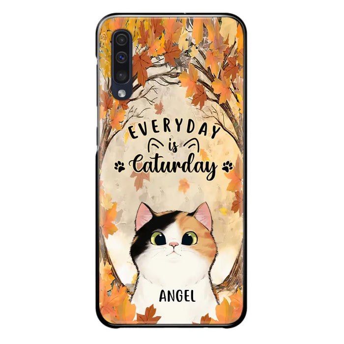 Custom Personalized Cat Phone Case For iPhone And Samsung - Gift Idea For Cat Lover - Up to 6 Cats - Everyday Is Caturday