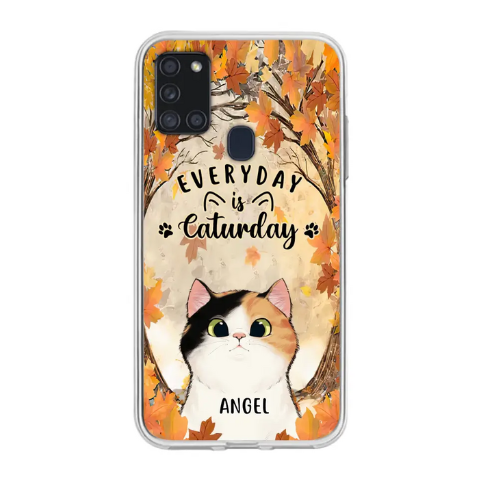 Custom Personalized Cat Phone Case For iPhone And Samsung - Gift Idea For Cat Lover - Up to 6 Cats - Everyday Is Caturday