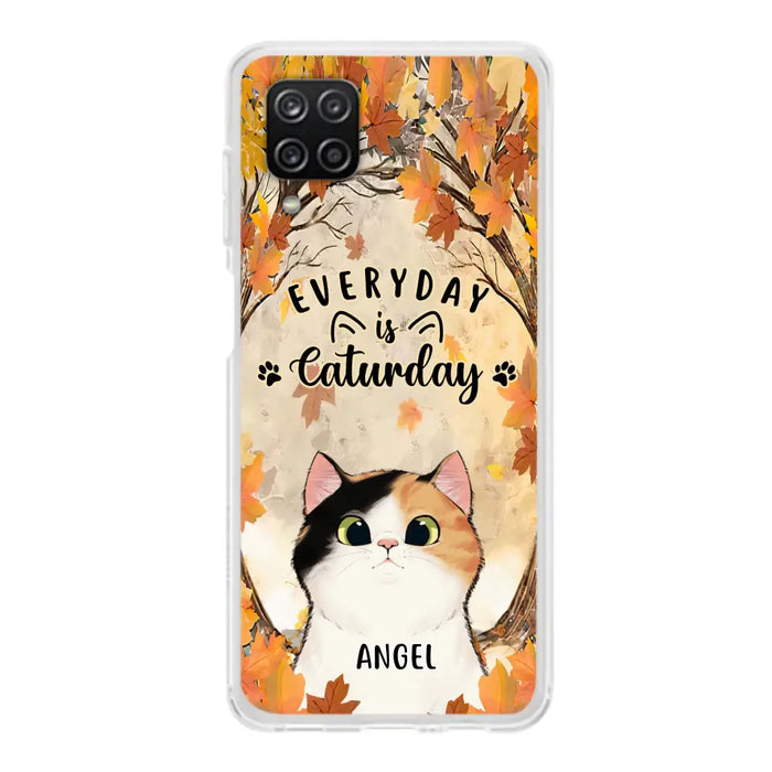 Custom Personalized Cat Phone Case For iPhone And Samsung - Gift Idea For Cat Lover - Up to 6 Cats - Everyday Is Caturday