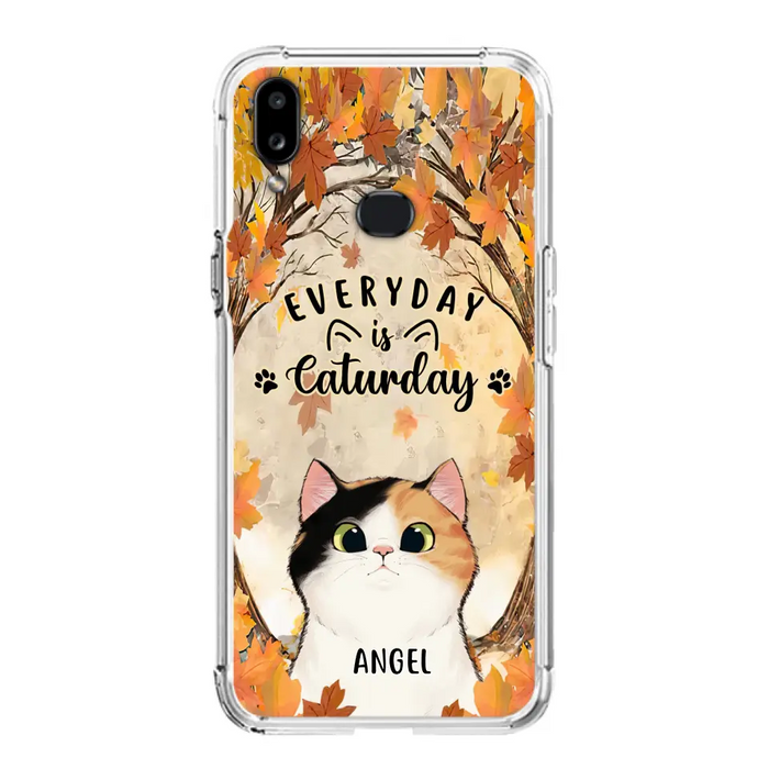 Custom Personalized Cat Phone Case For iPhone And Samsung - Gift Idea For Cat Lover - Up to 6 Cats - Everyday Is Caturday