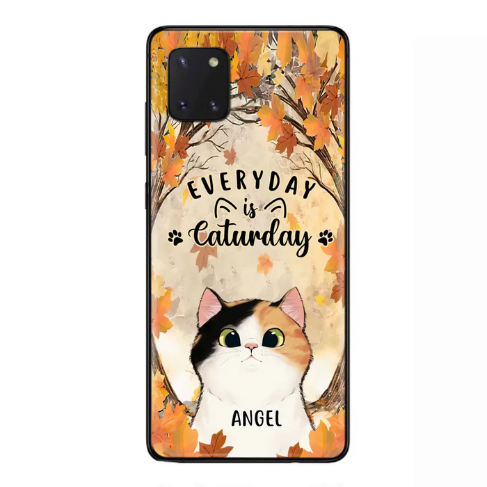 Custom Personalized Cat Phone Case For iPhone And Samsung - Gift Idea For Cat Lover - Up to 6 Cats - Everyday Is Caturday