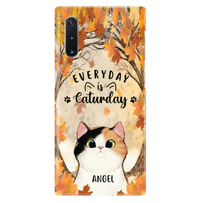 Custom Personalized Cat Phone Case For iPhone And Samsung - Gift Idea For Cat Lover - Up to 6 Cats - Everyday Is Caturday