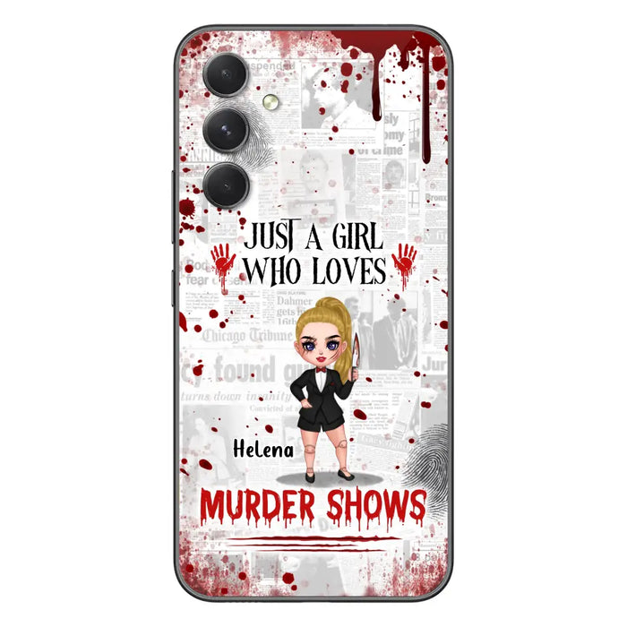 Personalized Witch Phone Case - Gift Idea For Witch Lover/ Halloween - Just A Girl Who Loves Murder Shows - Case For iPhone/Samsung