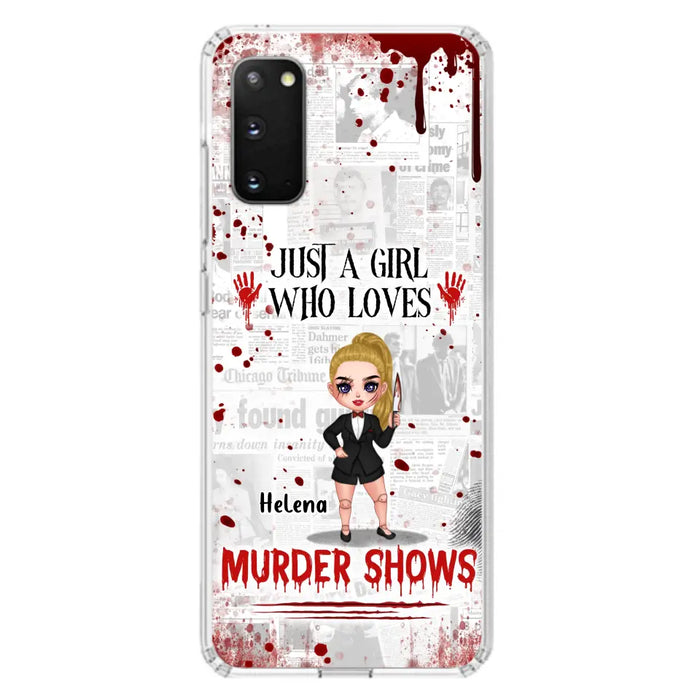 Personalized Witch Phone Case - Gift Idea For Witch Lover/ Halloween - Just A Girl Who Loves Murder Shows - Case For iPhone/Samsung