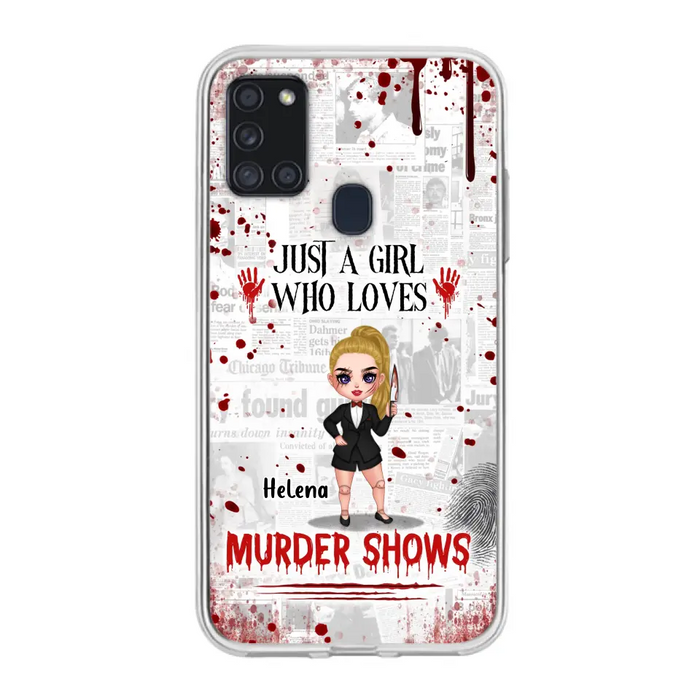 Personalized Witch Phone Case - Gift Idea For Witch Lover/ Halloween - Just A Girl Who Loves Murder Shows - Case For iPhone/Samsung