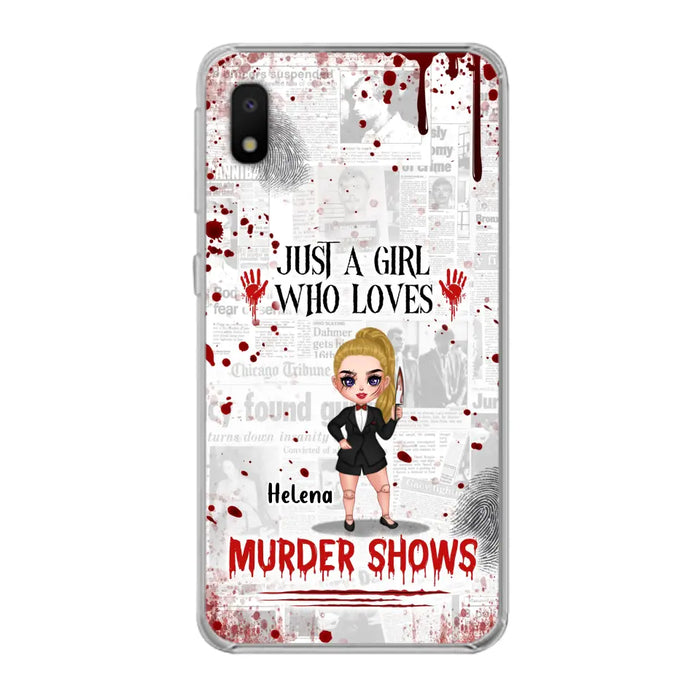 Personalized Witch Phone Case - Gift Idea For Witch Lover/ Halloween - Just A Girl Who Loves Murder Shows - Case For iPhone/Samsung