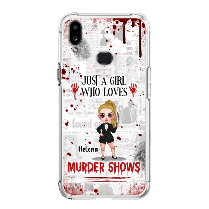 Personalized Witch Phone Case - Gift Idea For Witch Lover/ Halloween - Just A Girl Who Loves Murder Shows - Case For iPhone/Samsung