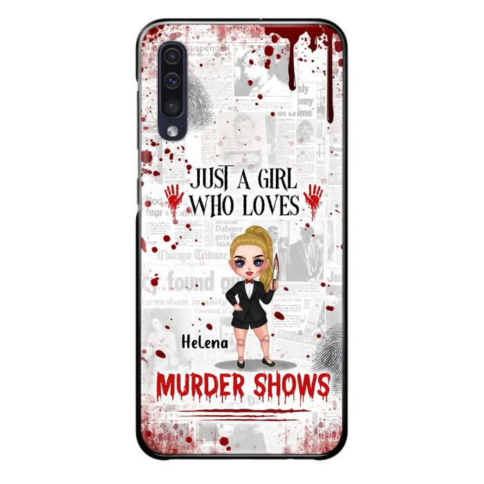 Personalized Witch Phone Case - Gift Idea For Witch Lover/ Halloween - Just A Girl Who Loves Murder Shows - Case For iPhone/Samsung