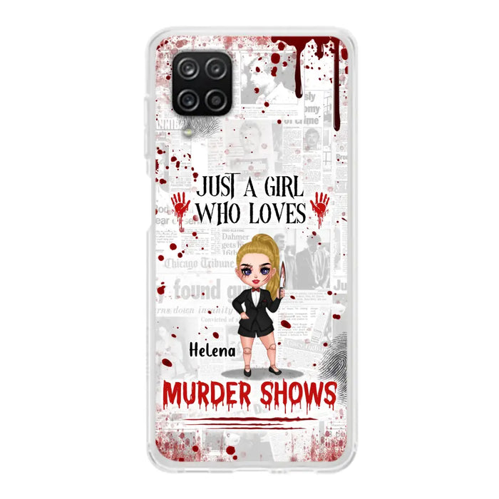 Personalized Witch Phone Case - Gift Idea For Witch Lover/ Halloween - Just A Girl Who Loves Murder Shows - Case For iPhone/Samsung