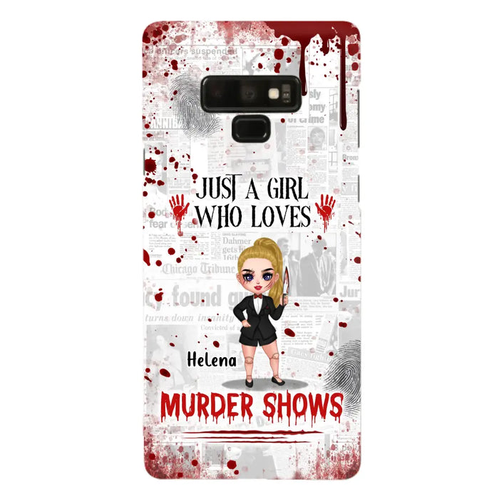 Personalized Witch Phone Case - Gift Idea For Witch Lover/ Halloween - Just A Girl Who Loves Murder Shows - Case For iPhone/Samsung