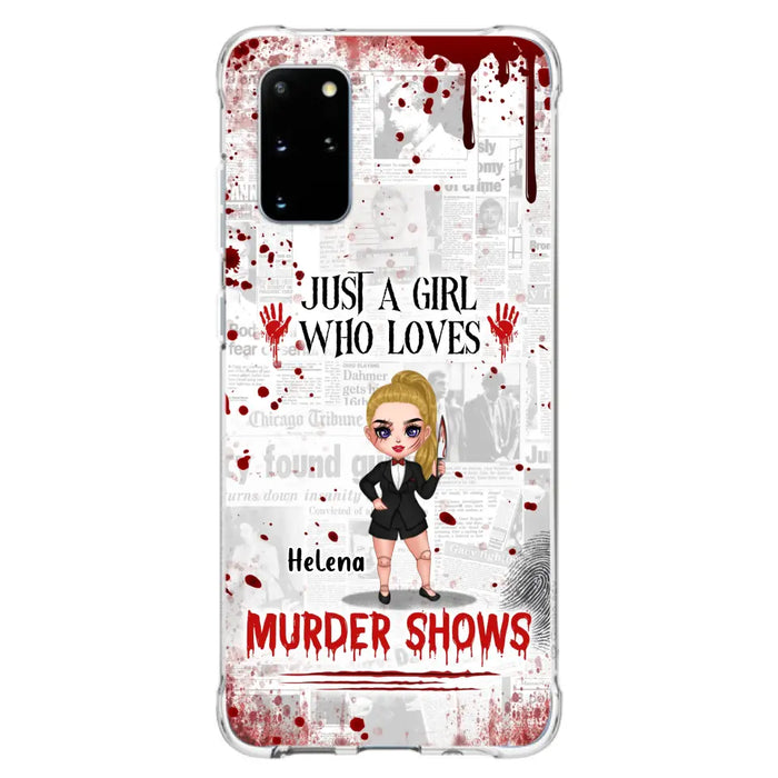 Personalized Witch Phone Case - Gift Idea For Witch Lover/ Halloween - Just A Girl Who Loves Murder Shows - Case For iPhone/Samsung