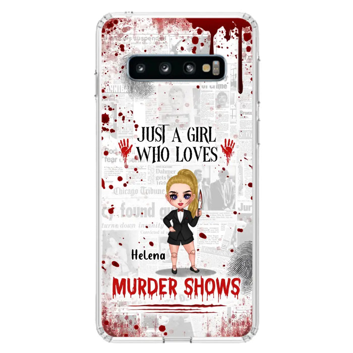 Personalized Witch Phone Case - Gift Idea For Witch Lover/ Halloween - Just A Girl Who Loves Murder Shows - Case For iPhone/Samsung