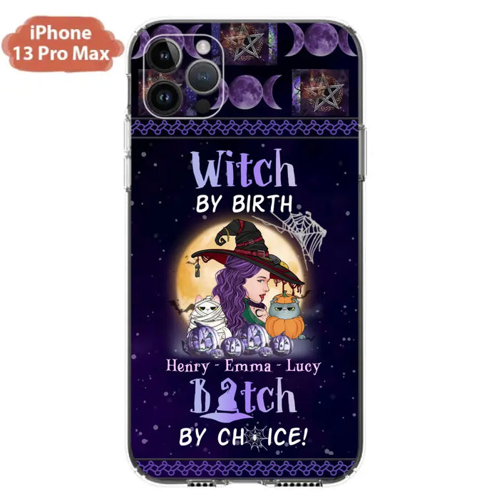 Personalized Witch Mom Phone Case - Gift Idea For Halloween/Witch/Pet Lovers - Witch By Birth Bitch By Choice - Case For iPhone/Samsung