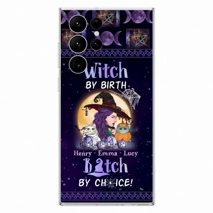 Personalized Witch Mom Phone Case - Gift Idea For Halloween/Witch/Pet Lovers - Witch By Birth Bitch By Choice - Case For iPhone/Samsung