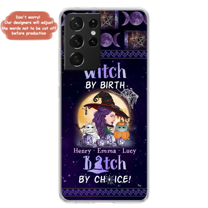 Personalized Witch Mom Phone Case - Gift Idea For Halloween/Witch/Pet Lovers - Witch By Birth Bitch By Choice - Case For iPhone/Samsung